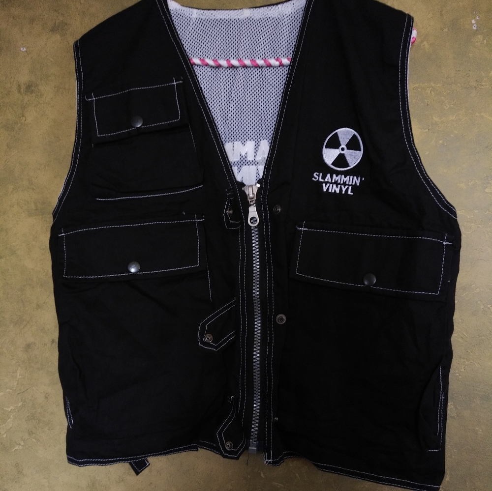 Vintage 90s RARE Slammin' Vinyl Industrial Style Rave Vest - Picture 7 of 15